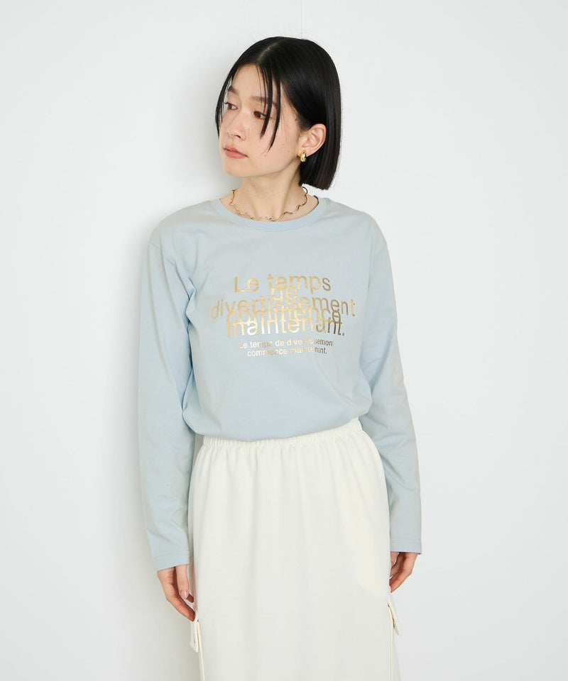 Idnes  Le temps 箔プリントロンT レディース メール便 対応商品商品画像-20