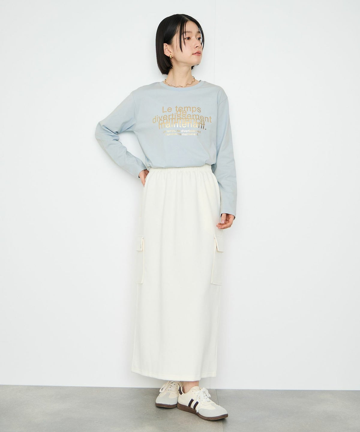 Idnes Le temps 箔プリントロンT レディース メール便 対応商品