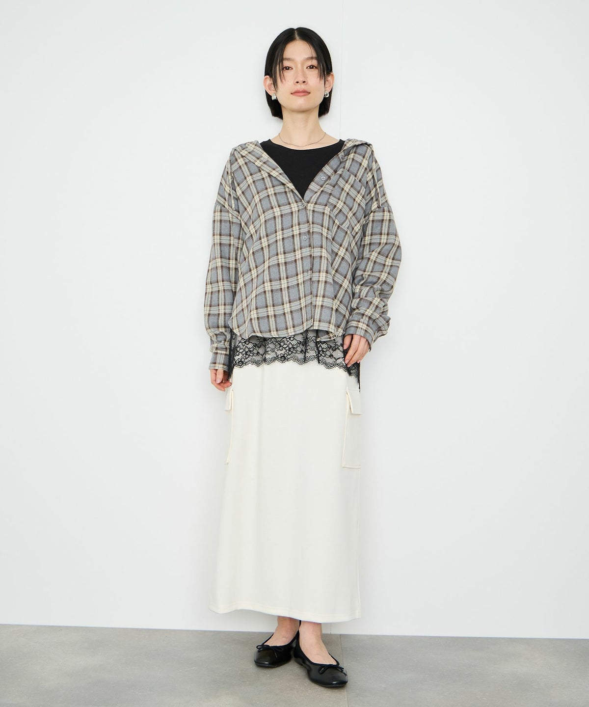 Idnes レースコンビカットソー レディース メール便 対応商品