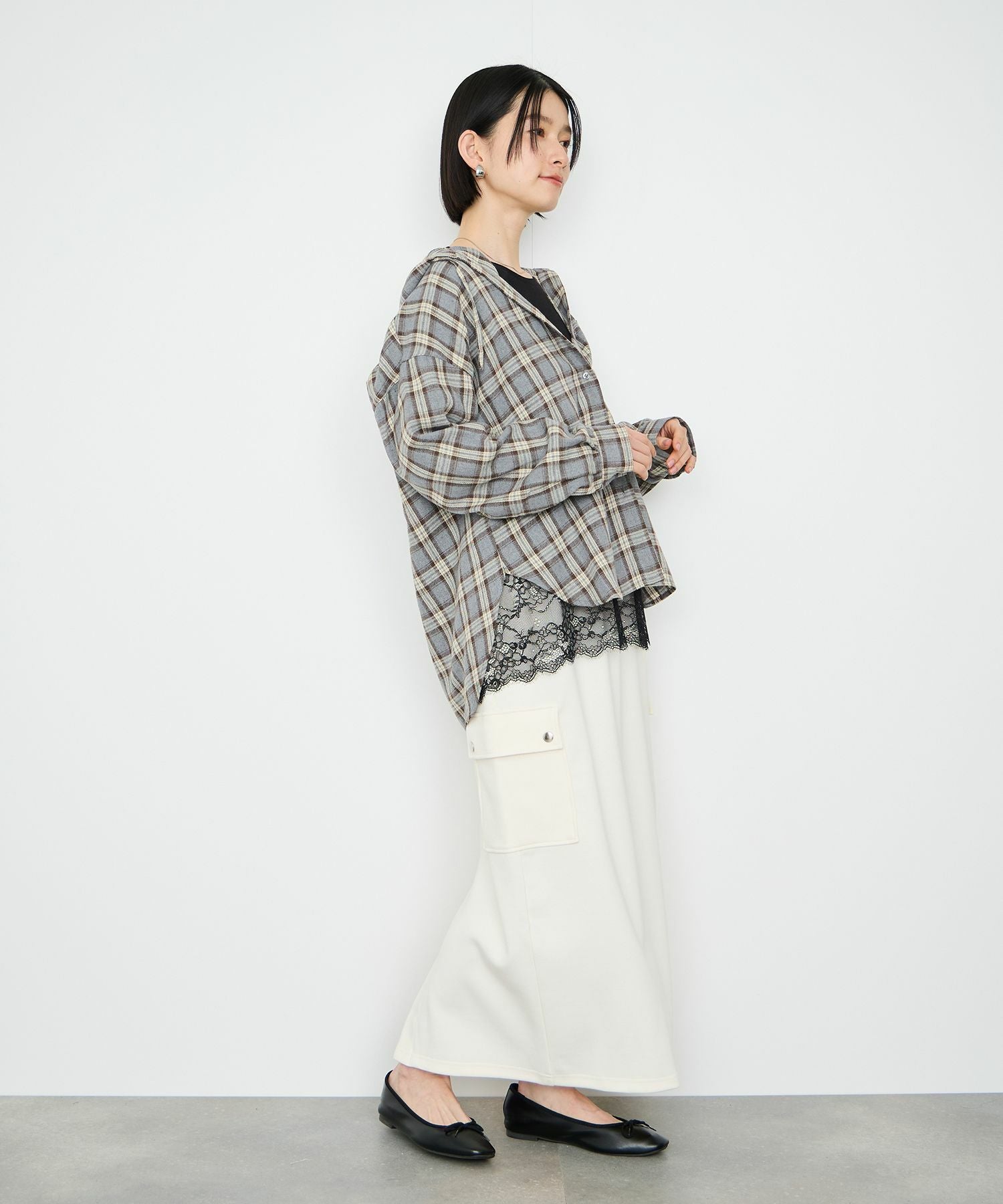Idnes レースコンビカットソー レディース