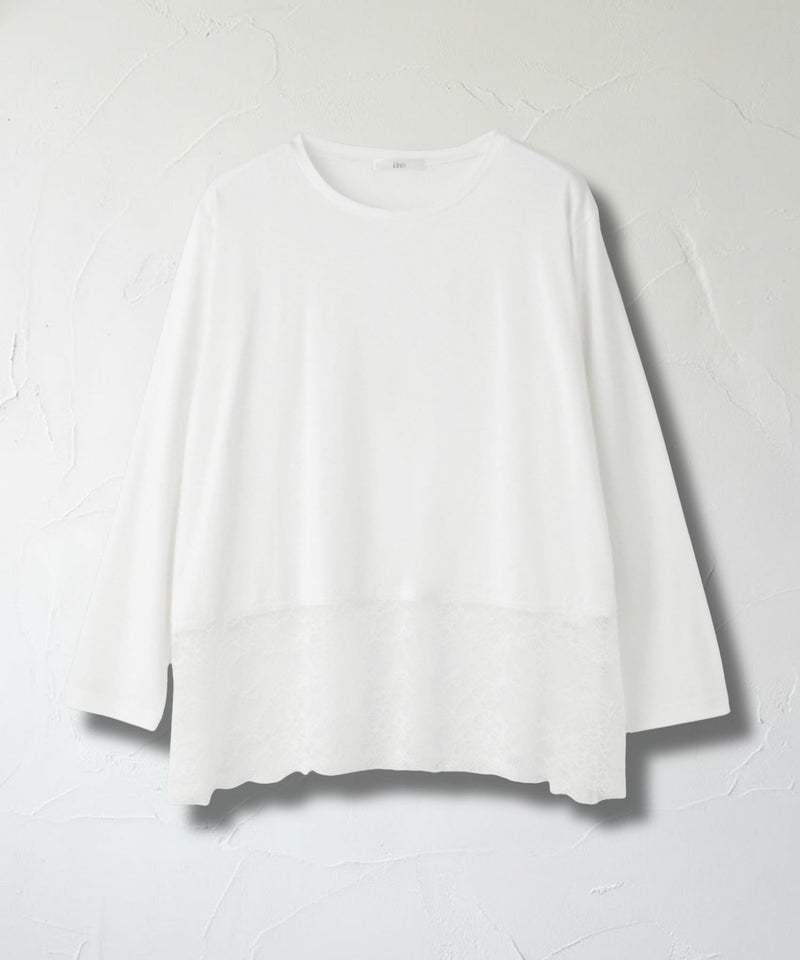 Idnes レースコンビカットソー レディース メール便 対応商品商品画像-12