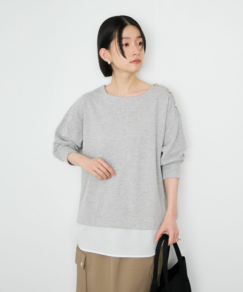 [期間限定価格]Idnes  レイヤードラメスウェット レディース商品画像-3