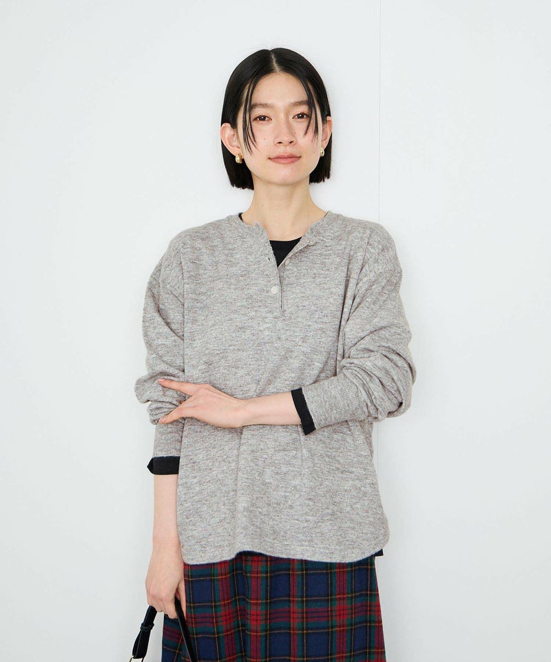 Idnes  ヘンリーネックニット レディース商品画像-3