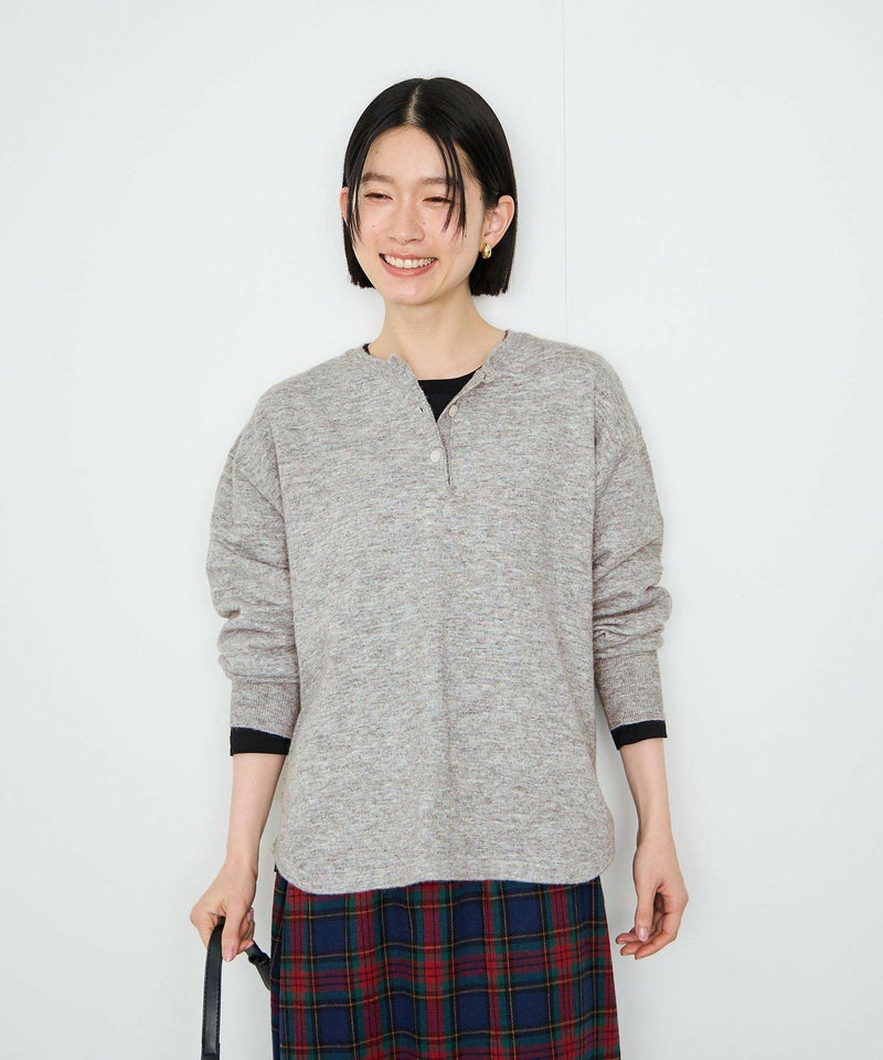 Idnes ヘンリーネックニット レディース商品画像-10