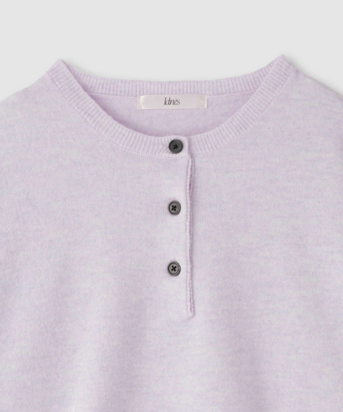 Idnes ヘンリーネックニット レディース