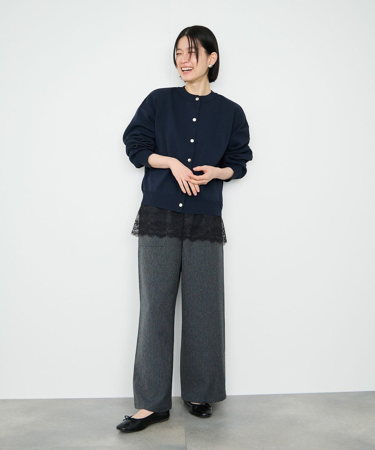 Idnes スポンディッシュカーディガン レディース