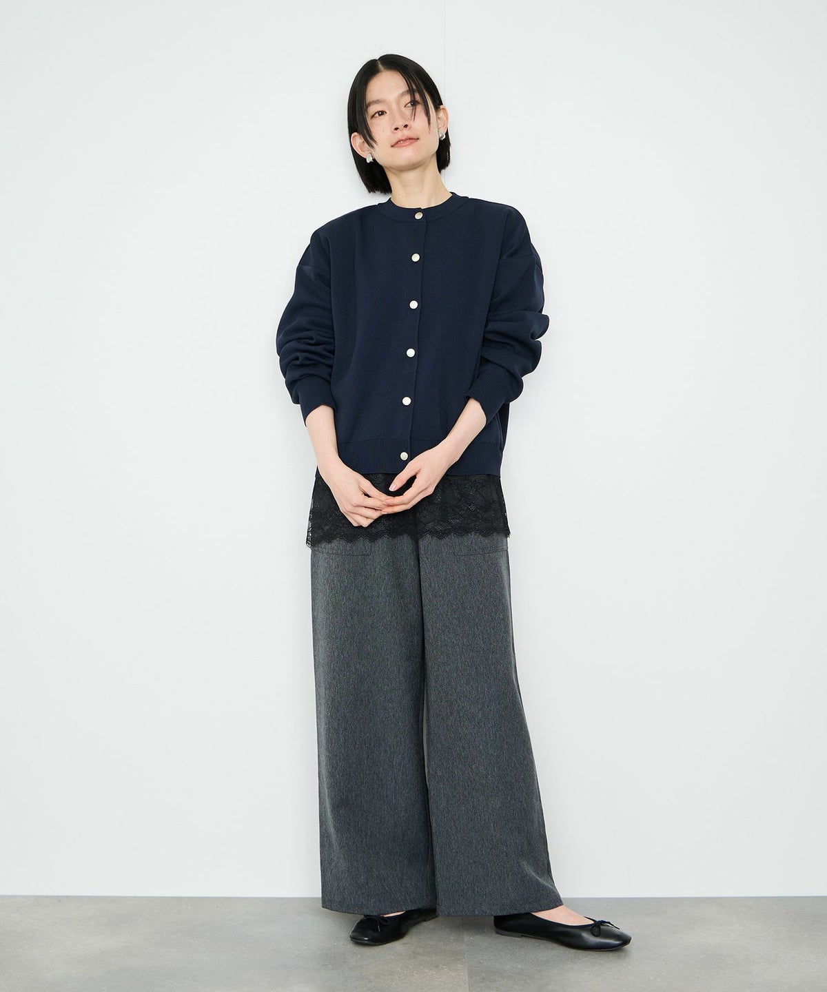 Idnes スポンディッシュカーディガン レディース