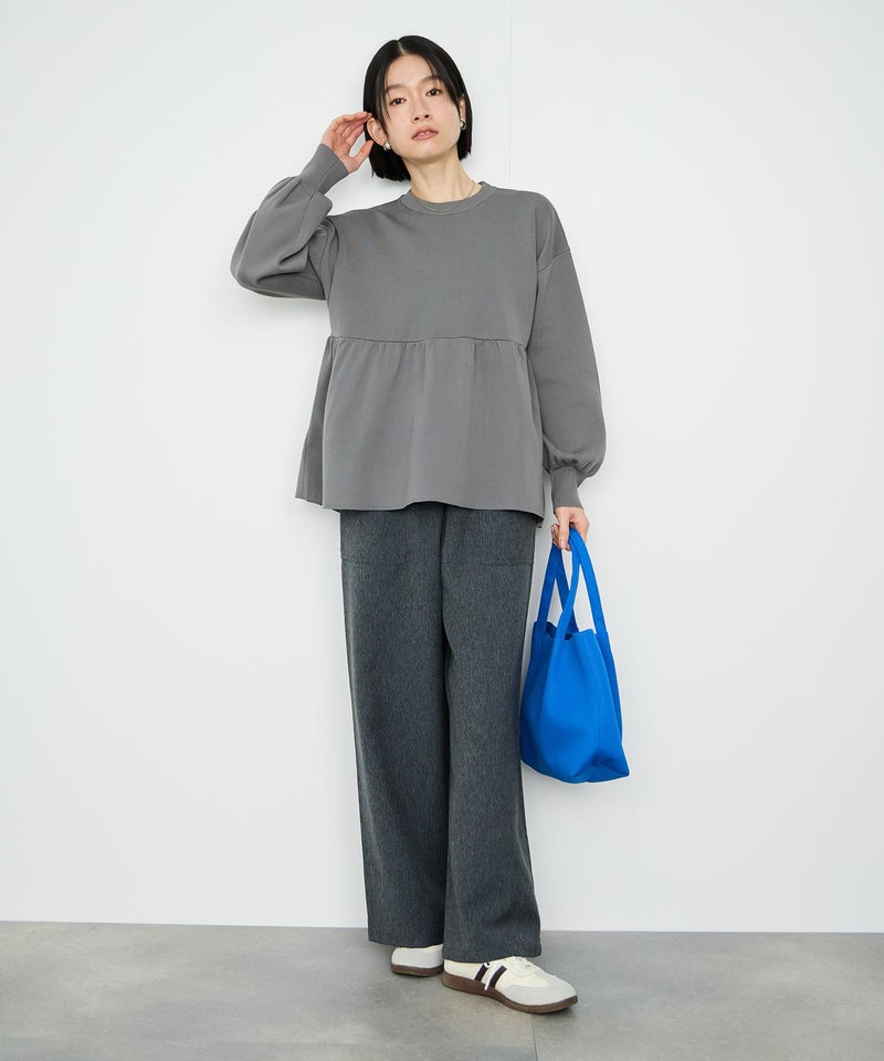 Idnes スポンディッシュペプラムプルオーバー レディース メール便 対応商品商品画像-6