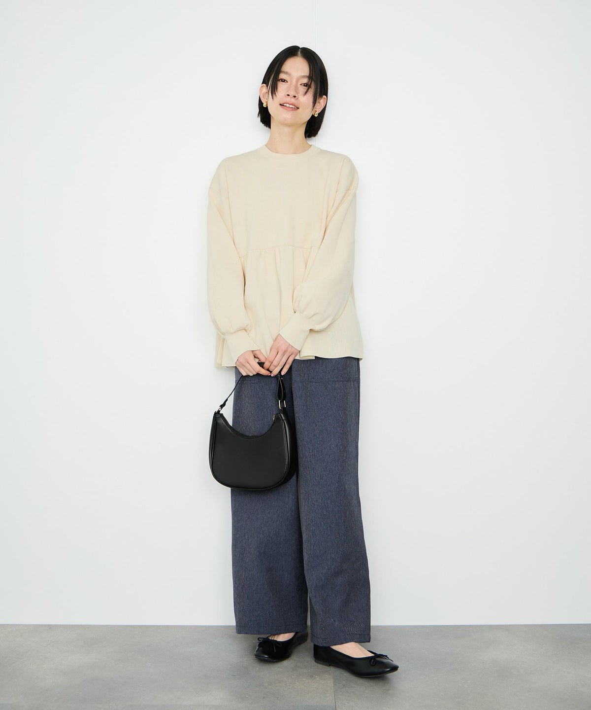 Idnes スポンディッシュペプラムプルオーバー レディース メール便 対応商品