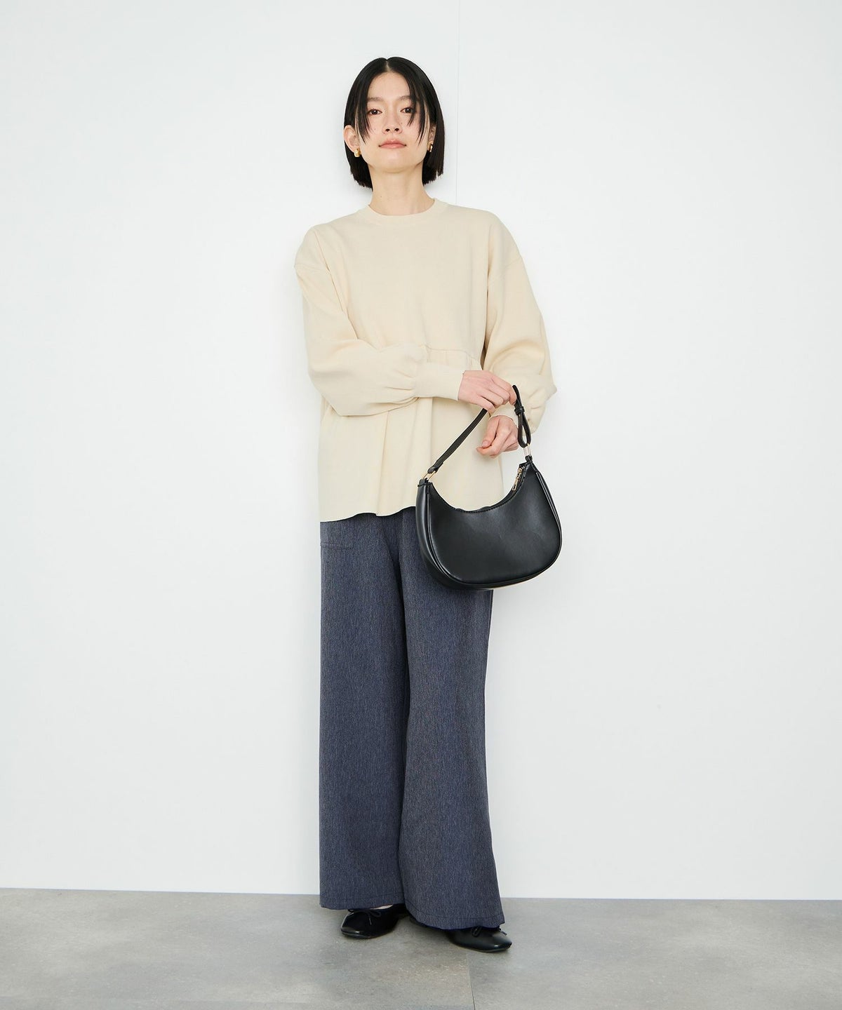 Idnes スポンディッシュペプラムプルオーバー レディース メール便 対応商品