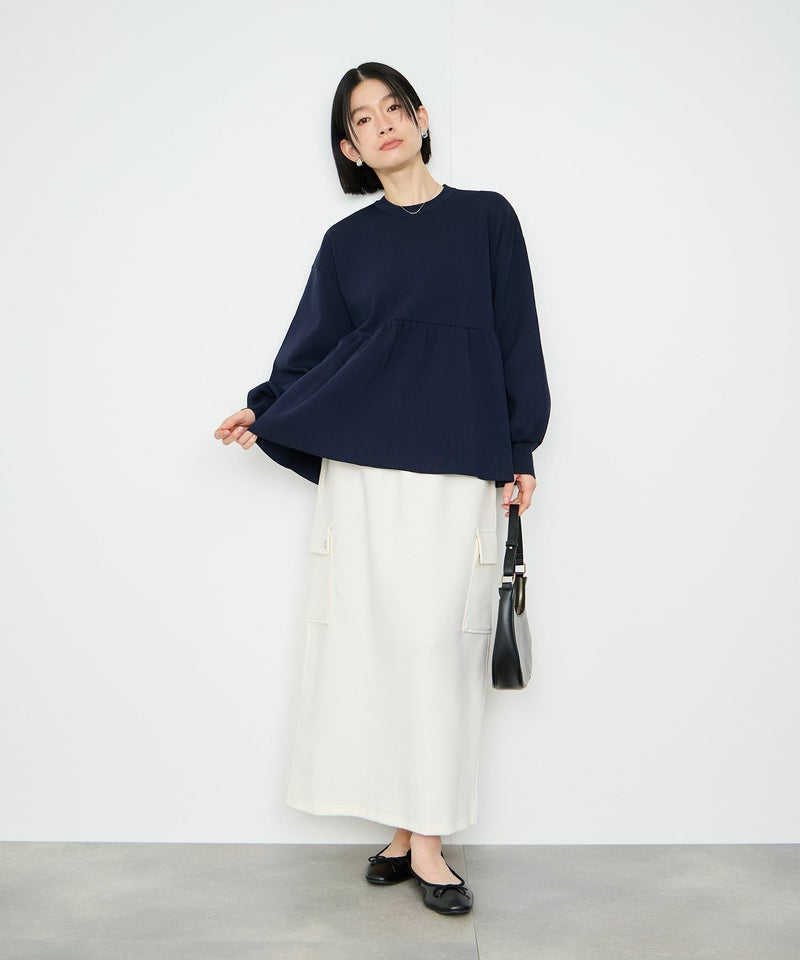 Idnes スポンディッシュペプラムプルオーバー レディース メール便 対応商品商品画像-15