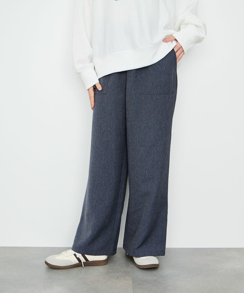 Idnes デニムライクイージーワイドパンツ レディース商品画像-2