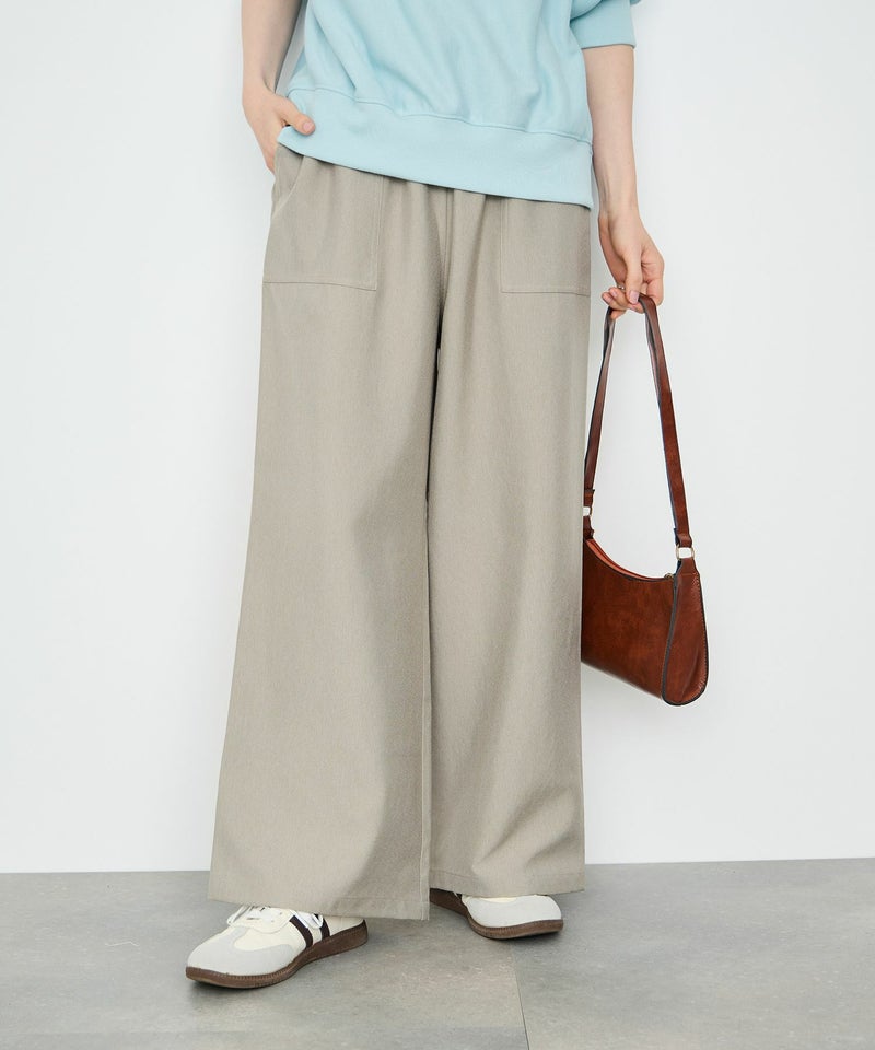 Idnes デニムライクイージーワイドパンツ レディース商品画像-3