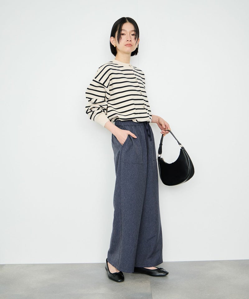 Idnes デニムライクイージーワイドパンツ レディース商品画像-9