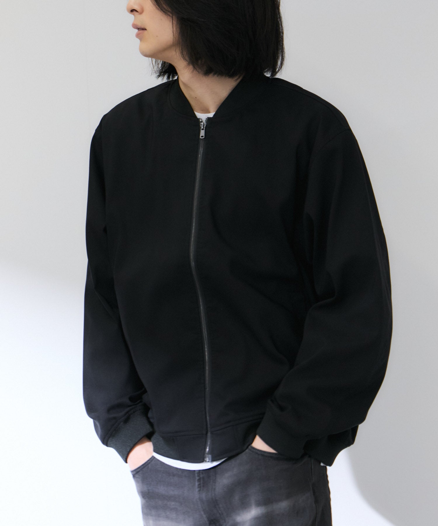 Real Standard マイラク ストレッチツイル リブジャケット メンズ