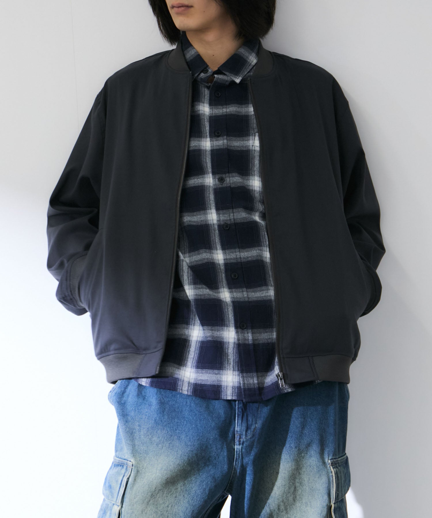 Real Standard マイラク ストレッチツイル リブジャケット メンズ