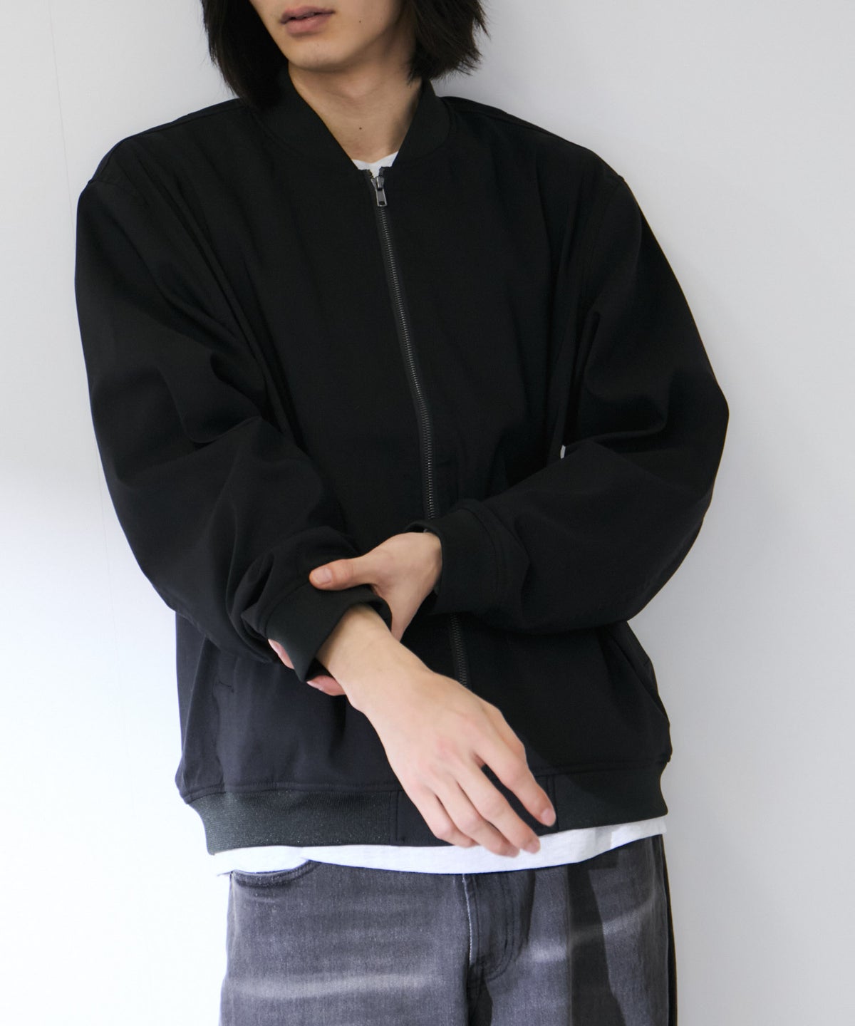 Real Standard マイラク ストレッチツイル リブジャケット 快適ストレッチ 抗菌防臭機能 メンズ