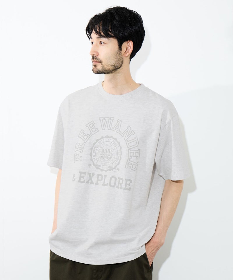 [期間限定価格]NAVY  プリント半袖Tシャツ BCIコットン リラックスフィット メンズ メール便 対応商品商品画像-1