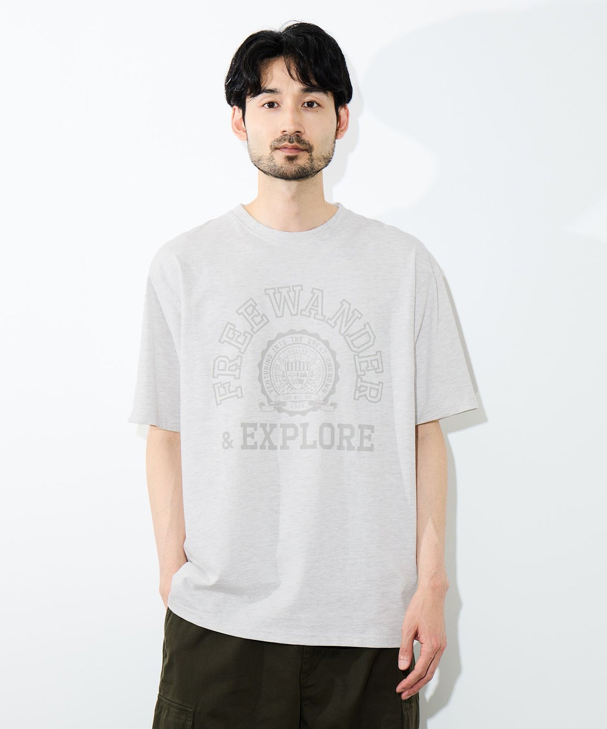 NAVY プリント半袖Tシャツ BCIコットン リラックスフィット メンズ メール便 対応商品