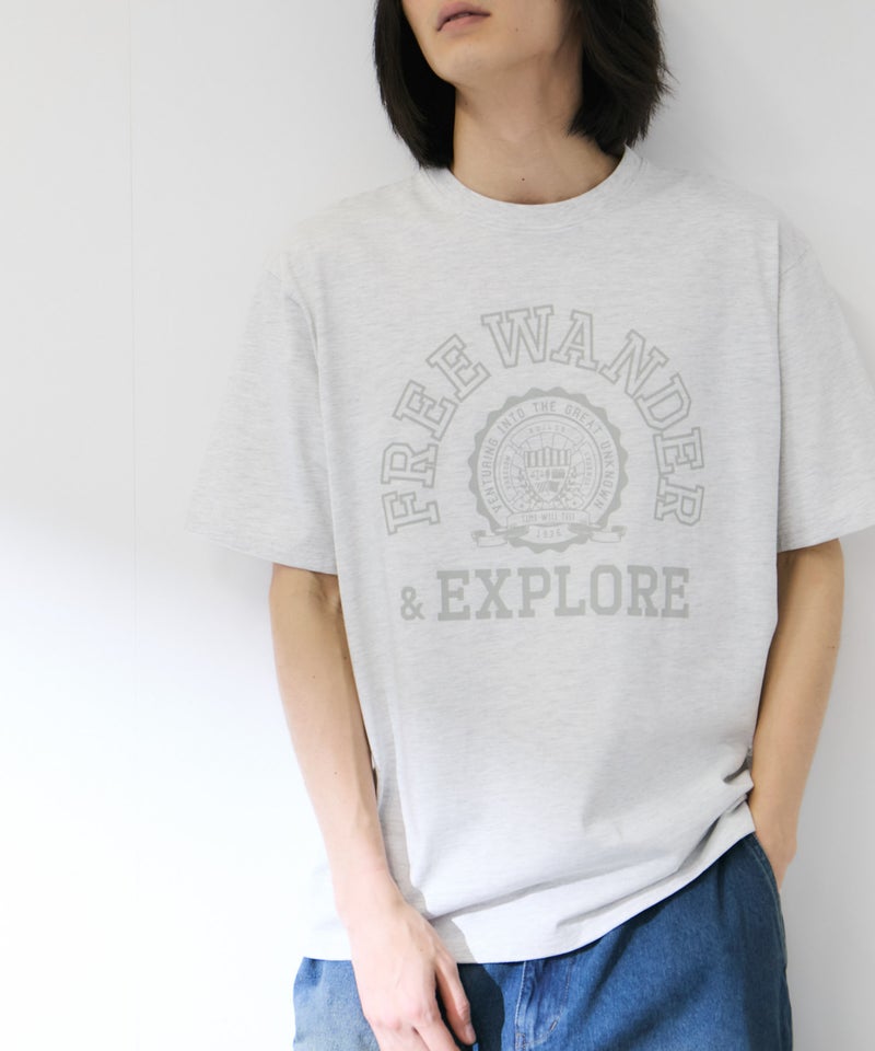 NAVY  プリント半袖Tシャツ BCIコットン リラックスフィット メンズ メール便 対応商品商品画像-7