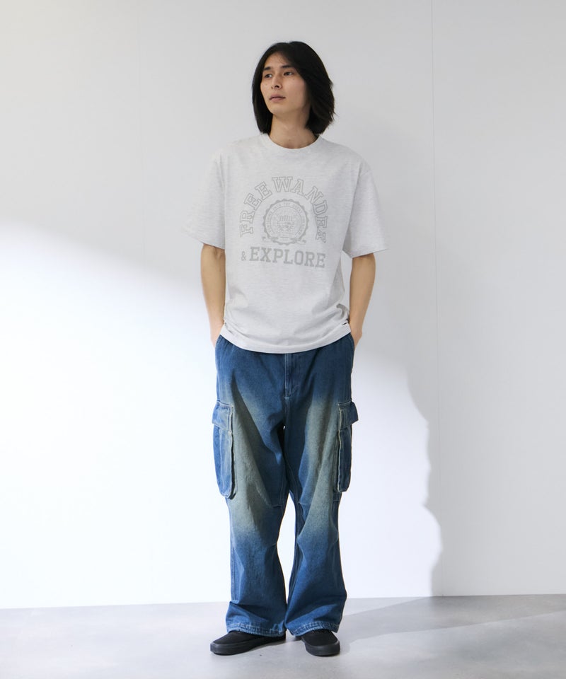 NAVY プリント半袖Tシャツ BCIコットン リラックスフィット メンズ メール便 対応商品商品画像-8