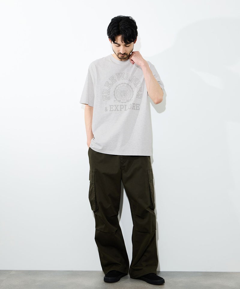 [期間限定価格]NAVY  プリント半袖Tシャツ BCIコットン リラックスフィット メンズ メール便 対応商品商品画像-10