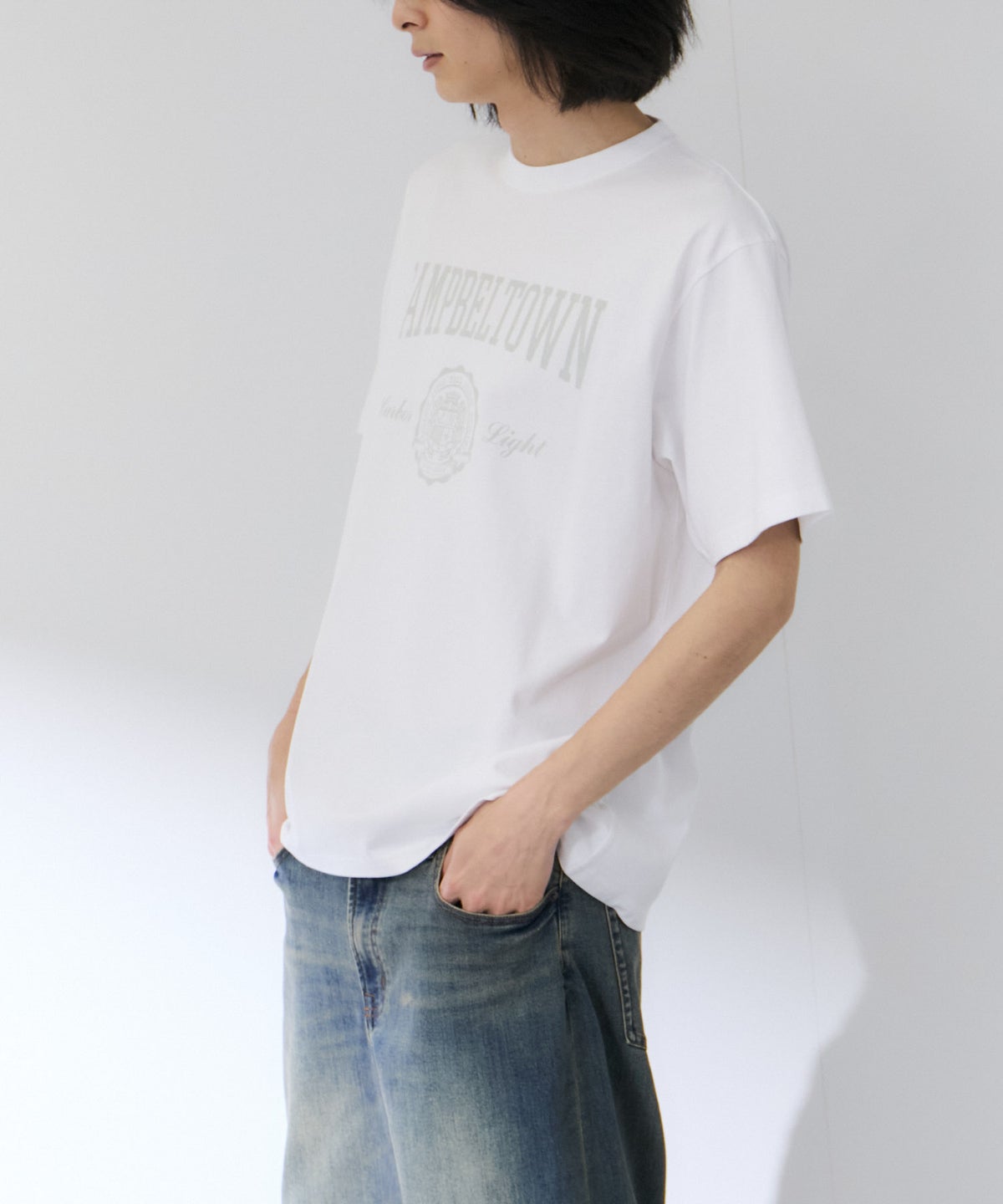 NAVY プリント半袖Tシャツ BCIコットン リラックスフィット メンズ メール便 対応商品