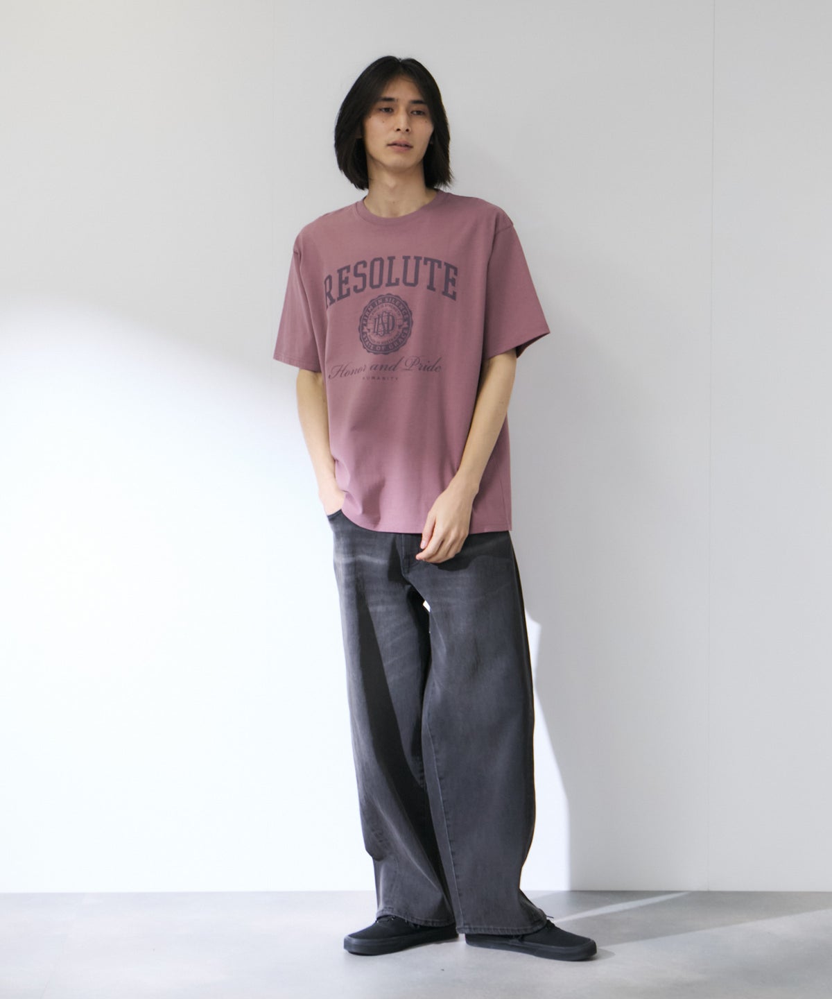 NAVY プリント半袖Tシャツ BCIコットン リラックスフィット メンズ メール便 対応商品