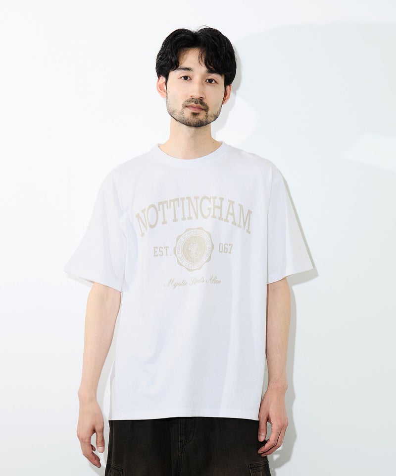 [期間限定価格]NAVY  プリント半袖Tシャツ BCIコットン リラックスフィット メンズ メール便 対応商品商品画像-1