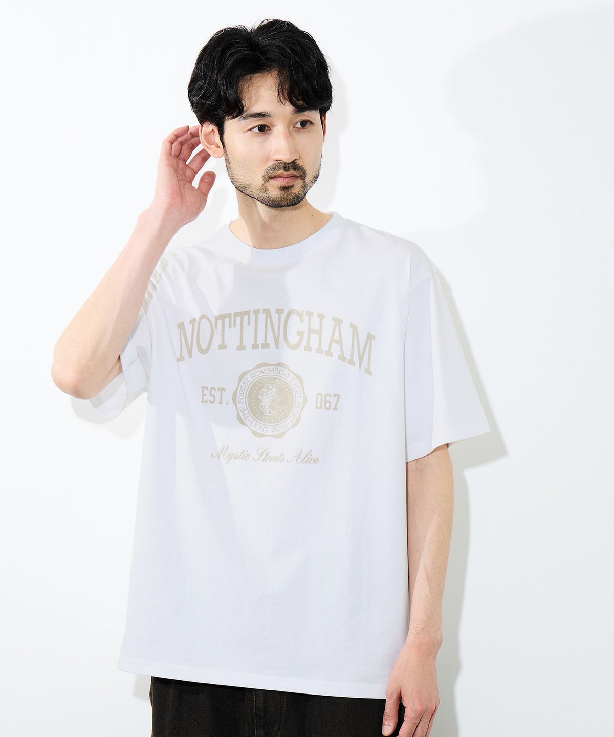 NAVY プリント半袖Tシャツ BCIコットン リラックスフィット メンズ メール便 対応商品