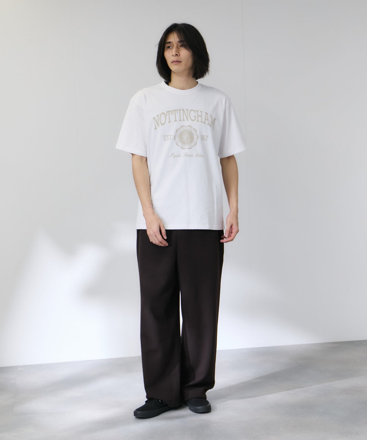 NAVY プリント半袖Tシャツ BCIコットン リラックスフィット メンズ メール便 対応商品