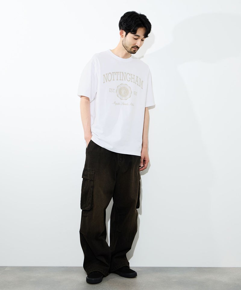 [期間限定価格]NAVY  プリント半袖Tシャツ BCIコットン リラックスフィット メンズ メール便 対応商品商品画像-8