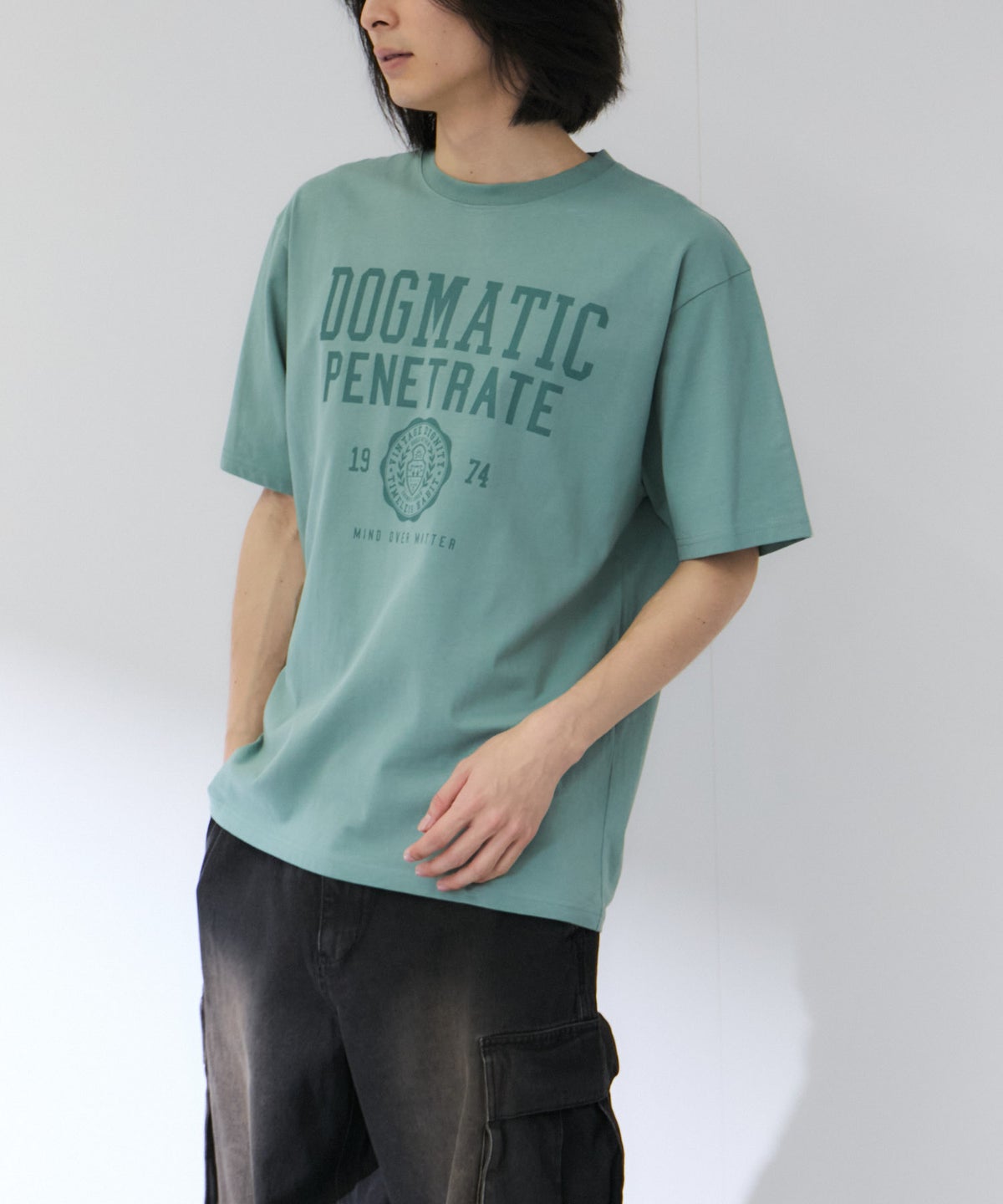 NAVY プリント半袖Tシャツ BCIコットン リラックスフィット メンズ メール便 対応商品