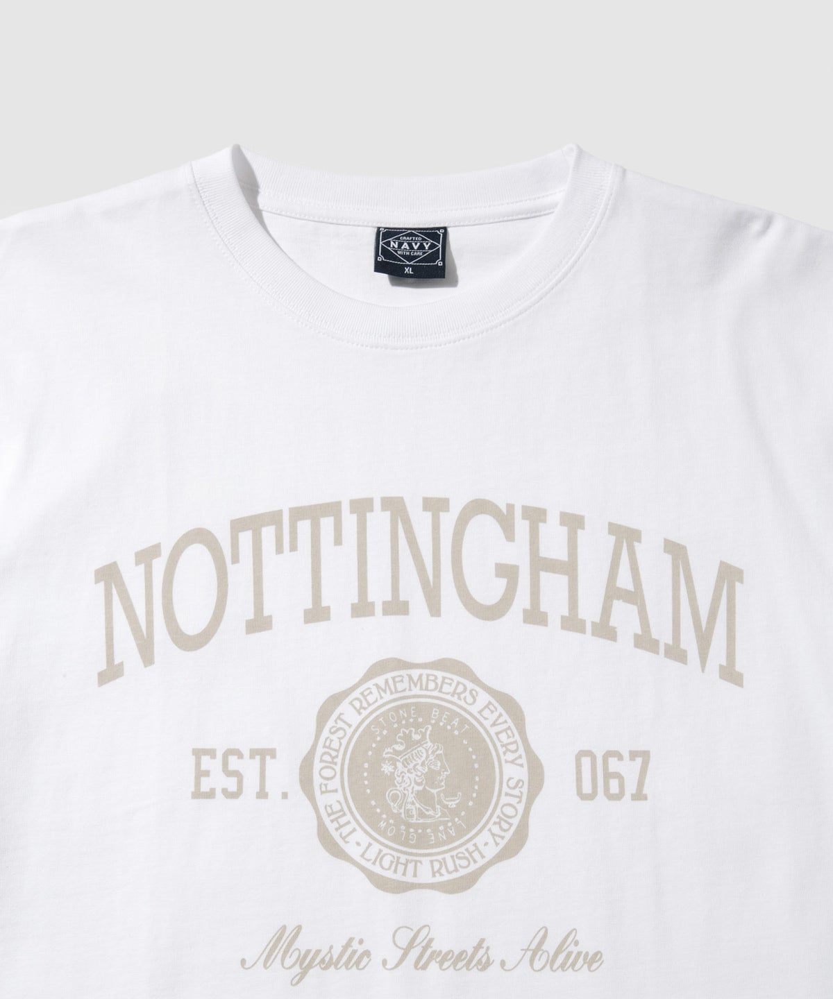 NAVY プリント半袖Tシャツ BCIコットン リラックスフィット メンズ メール便 対応商品