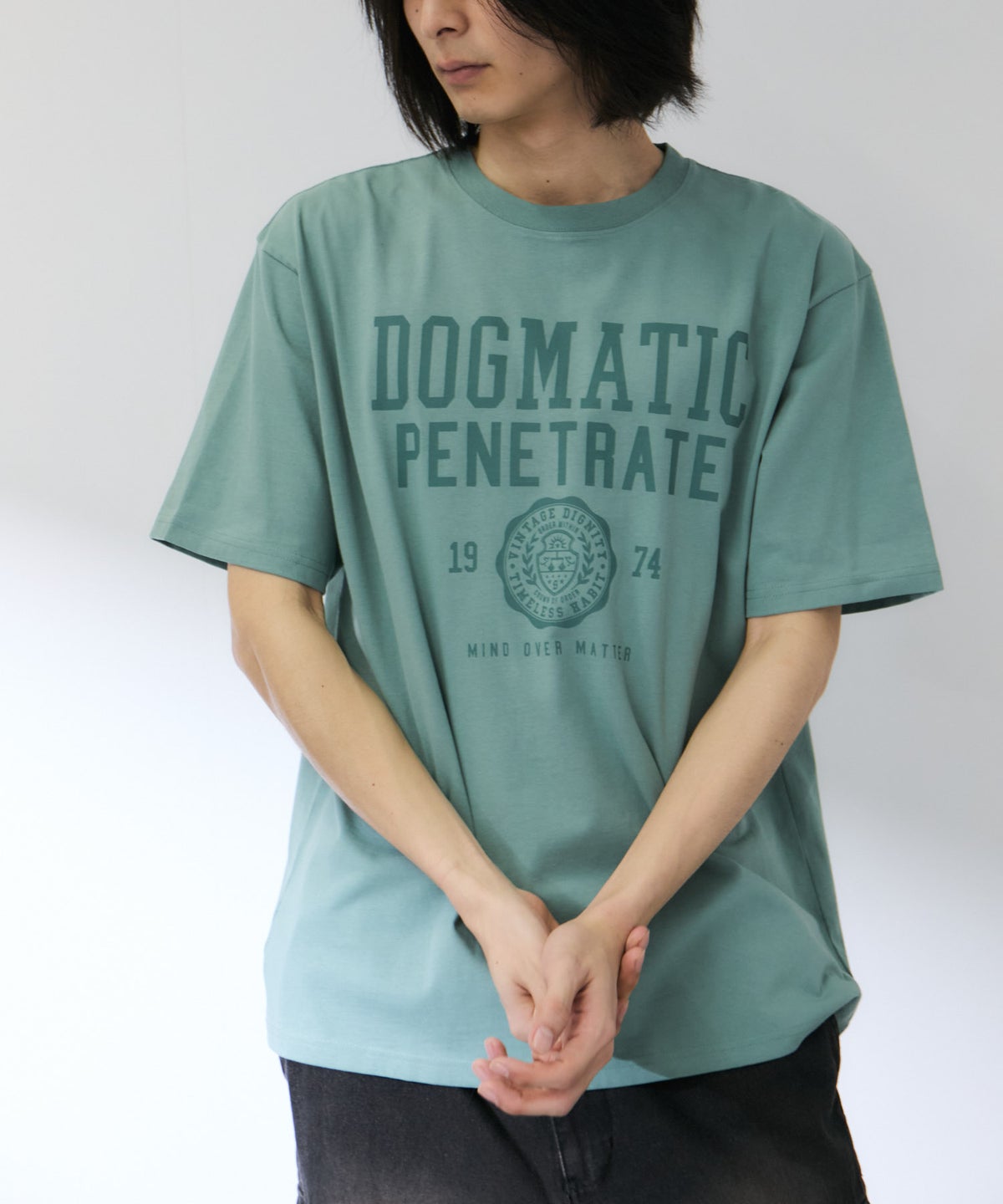 NAVY プリント半袖Tシャツ BCIコットン リラックスフィット メンズ メール便 対応商品