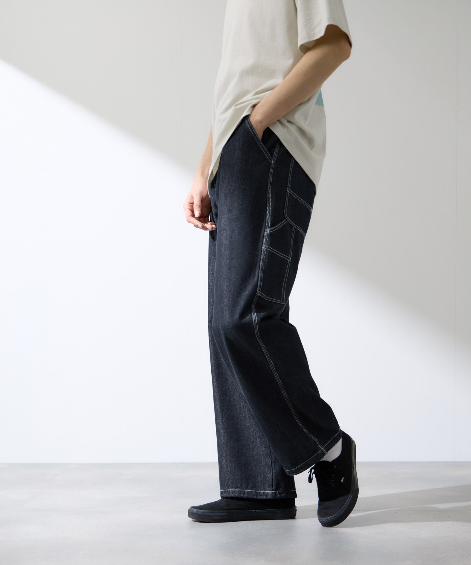 NAVY デニムペインターパンツ メンズ
