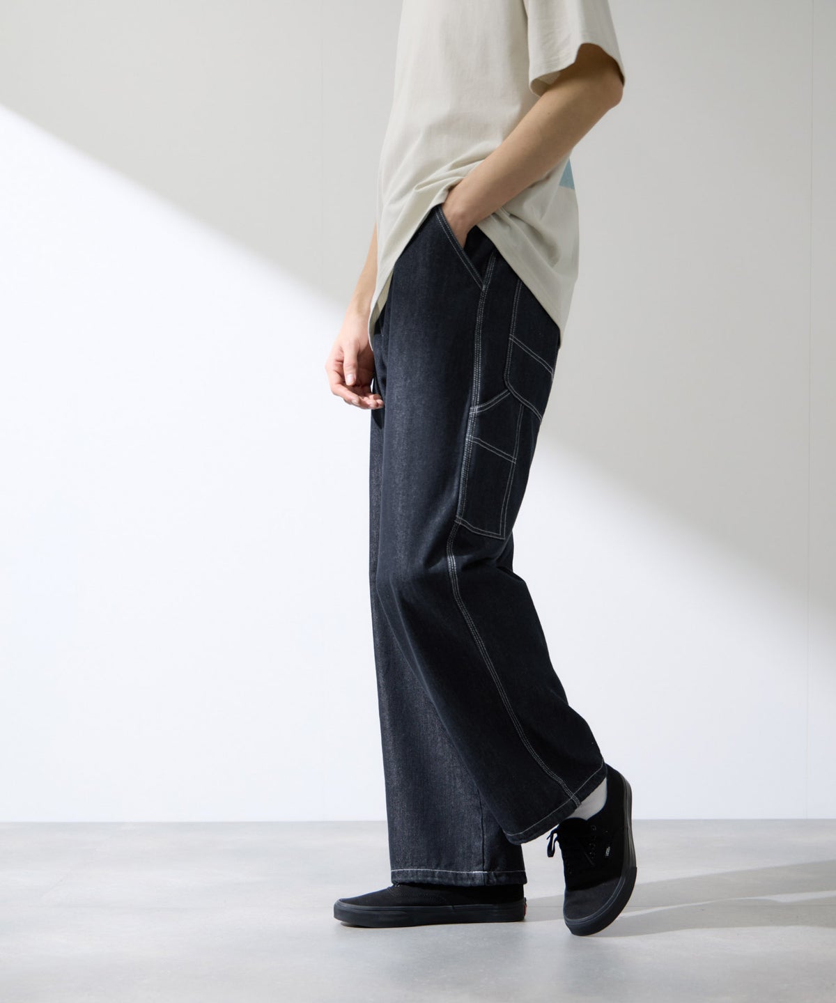 NAVY デニムペインターパンツ メンズ