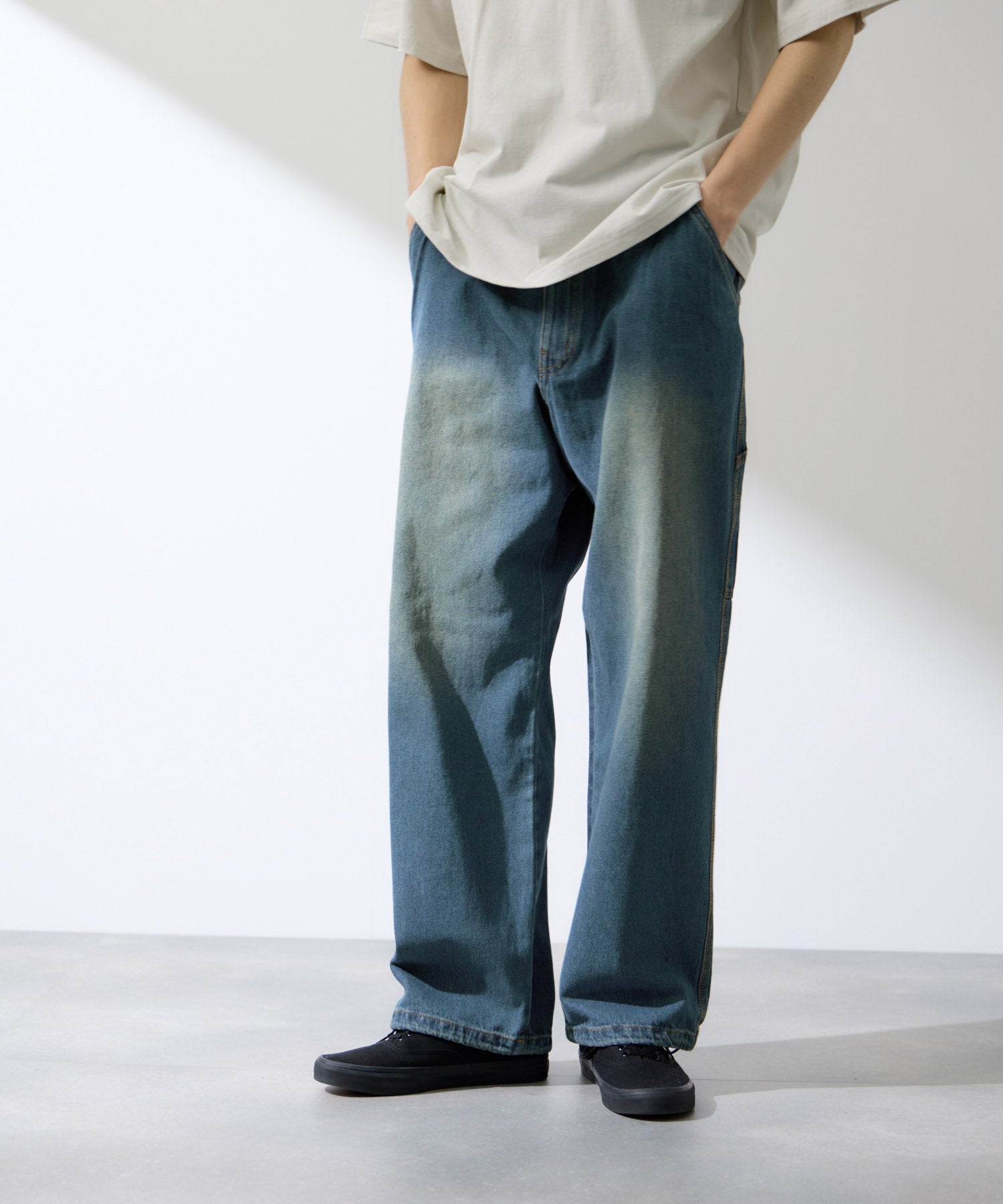 NAVY デニムペインターパンツ メンズ