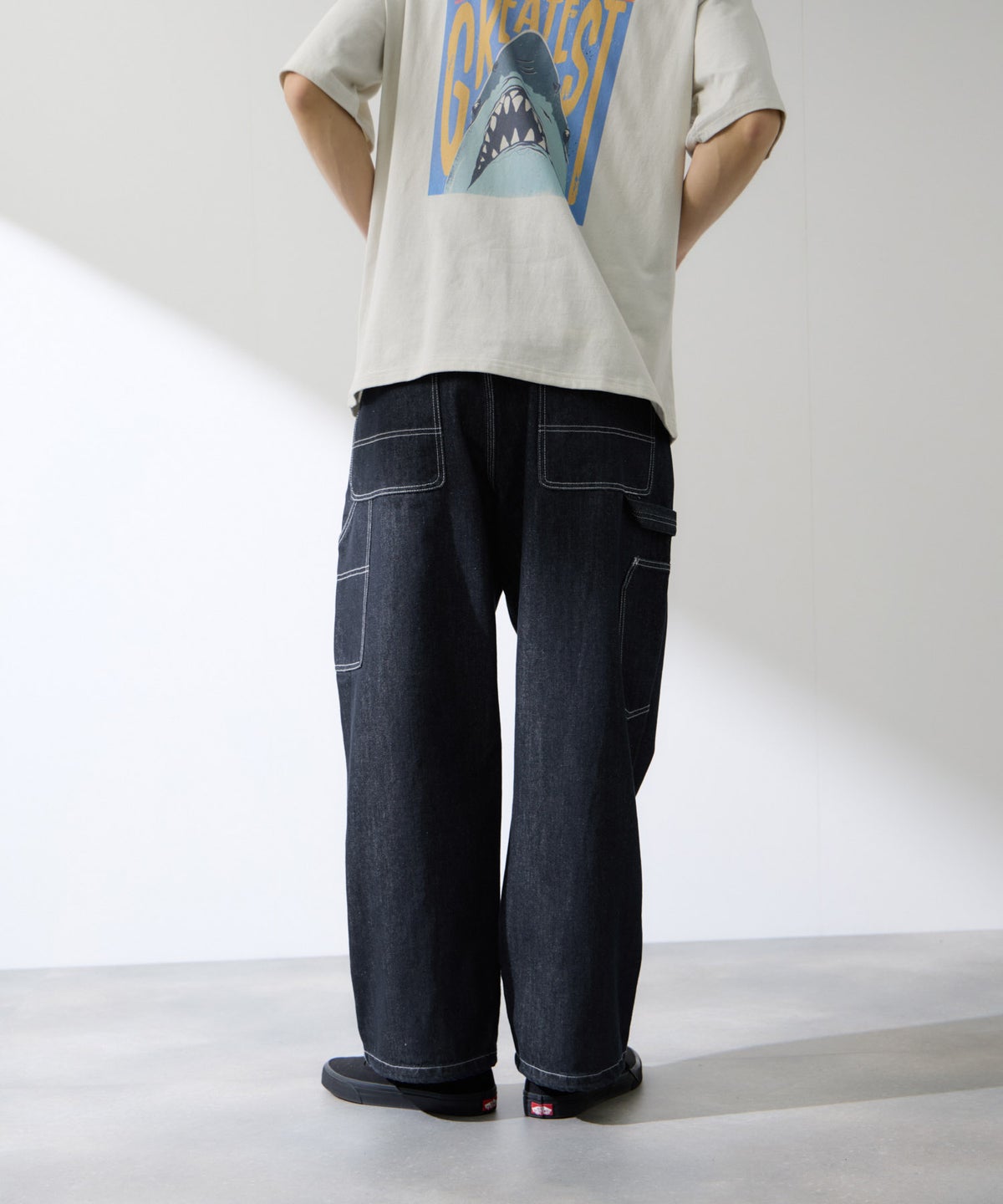 NAVY デニムペインターパンツ メンズ