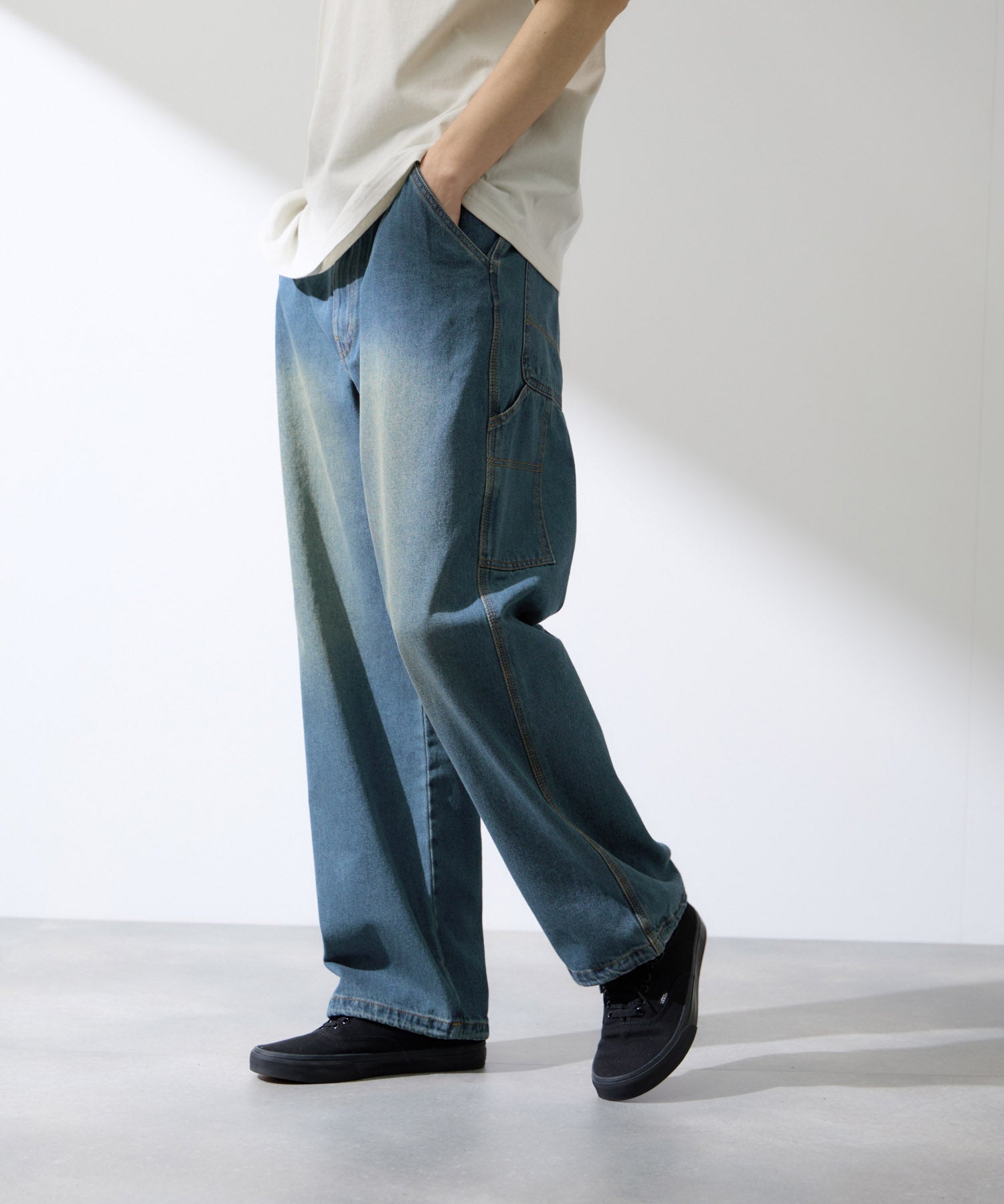 NAVY デニムペインターパンツ メンズ