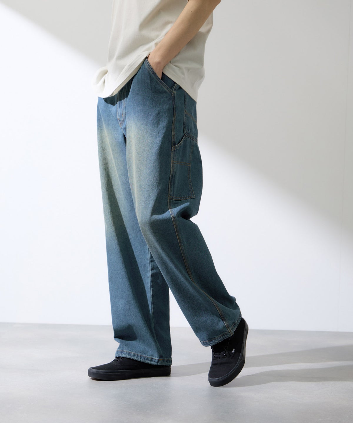 NAVY デニムペインターパンツ メンズ