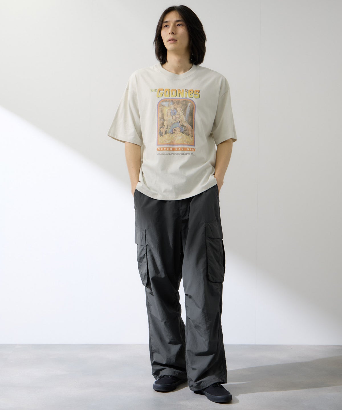 NAVY リップルカーゴパンツ メンズ