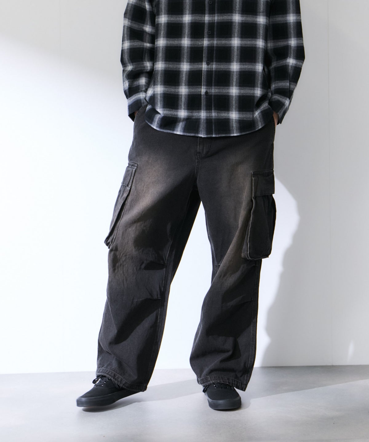 NAVY デニムカーゴパンツ メンズ