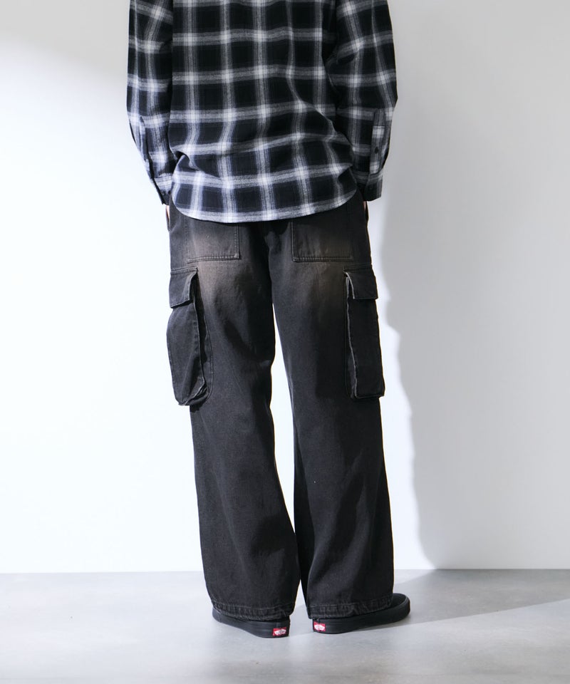 [期間限定価格]NAVY  デニムカーゴパンツ メンズ商品画像-5