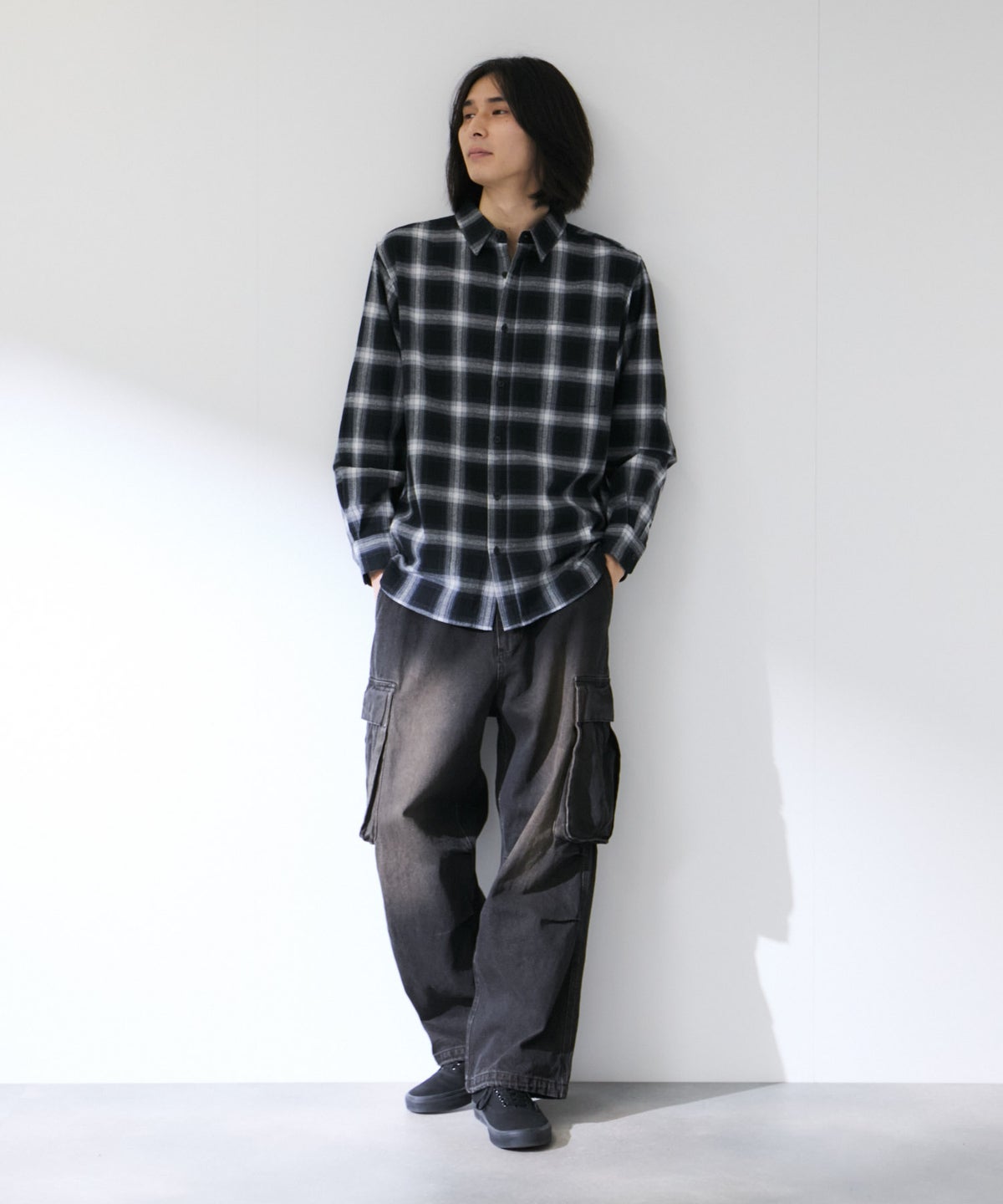 NAVY デニムカーゴパンツ メンズ