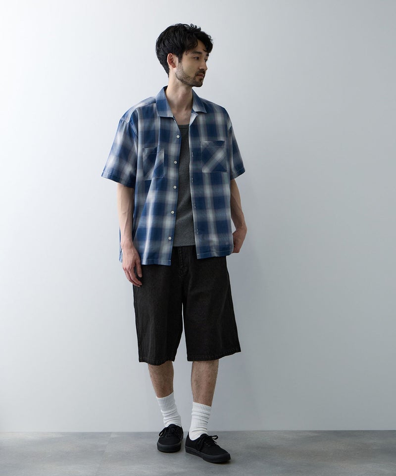 NAVY  ワイドショートパンツ メンズ商品画像-5