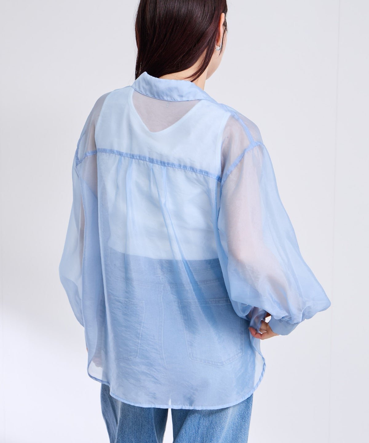 Free Nature シアーシャツアンサンブル インナー付き レディース