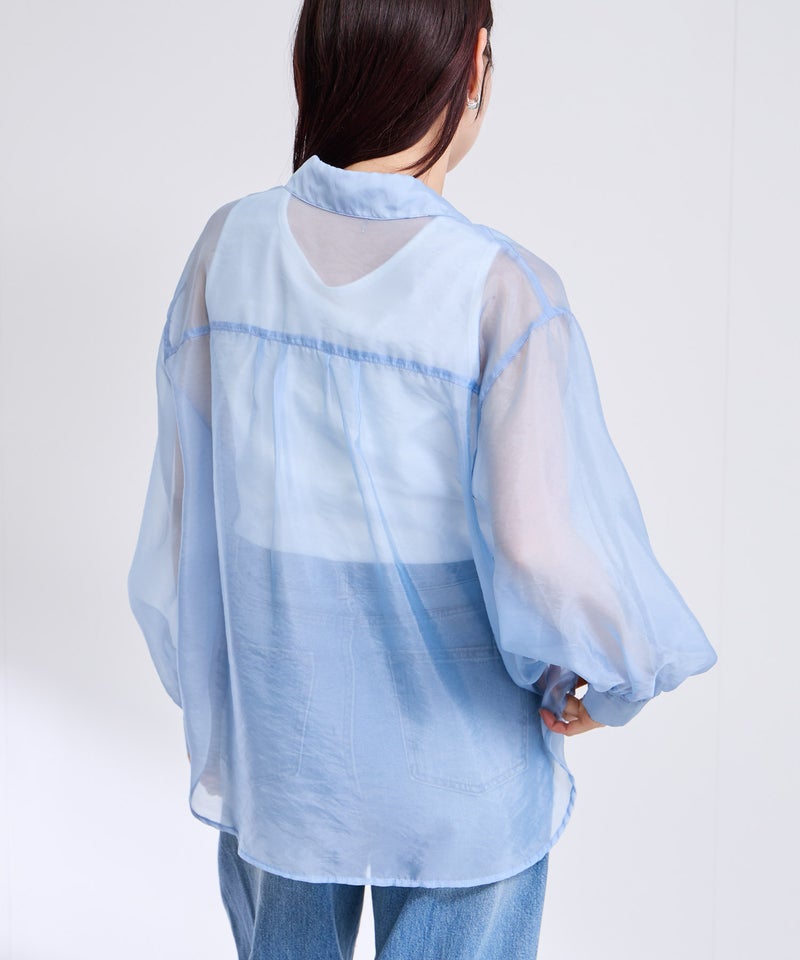 Free Nature  シアーシャツアンサンブル インナー付き レディース商品画像-6