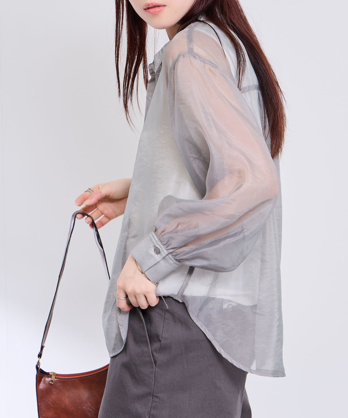 Free Nature シアーシャツアンサンブル インナー付き レディース