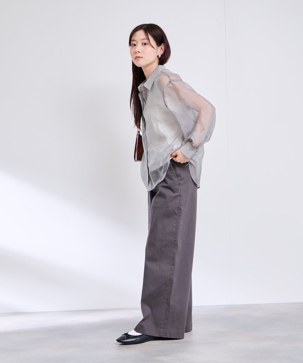 Free Nature シアーシャツアンサンブル インナー付き レディース